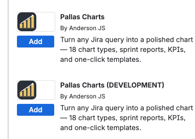 Adding the Pallas Charts gadget to a Jira dashboard