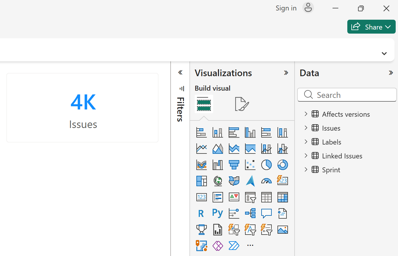 results of power bi